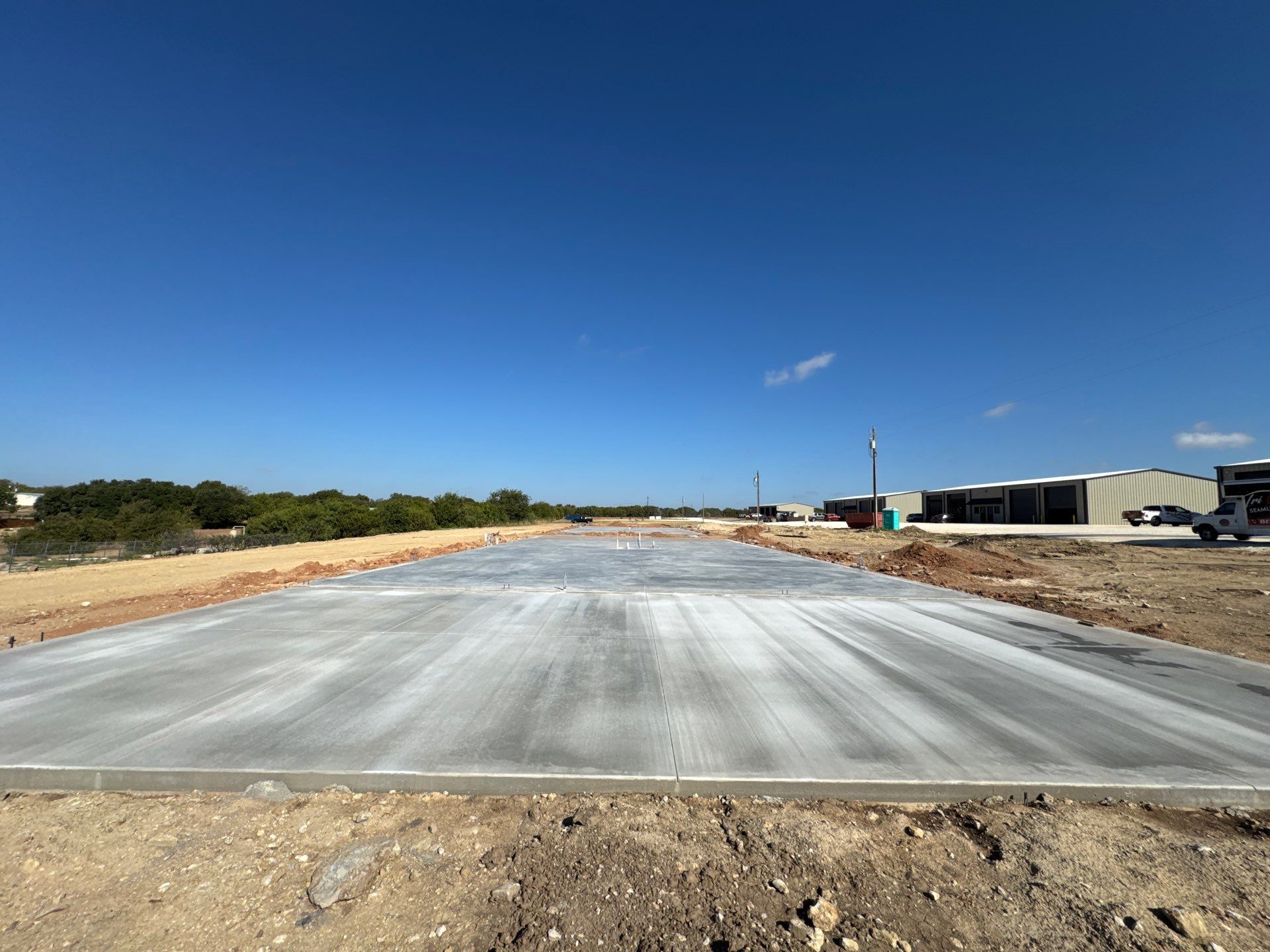 Completed concrete slab